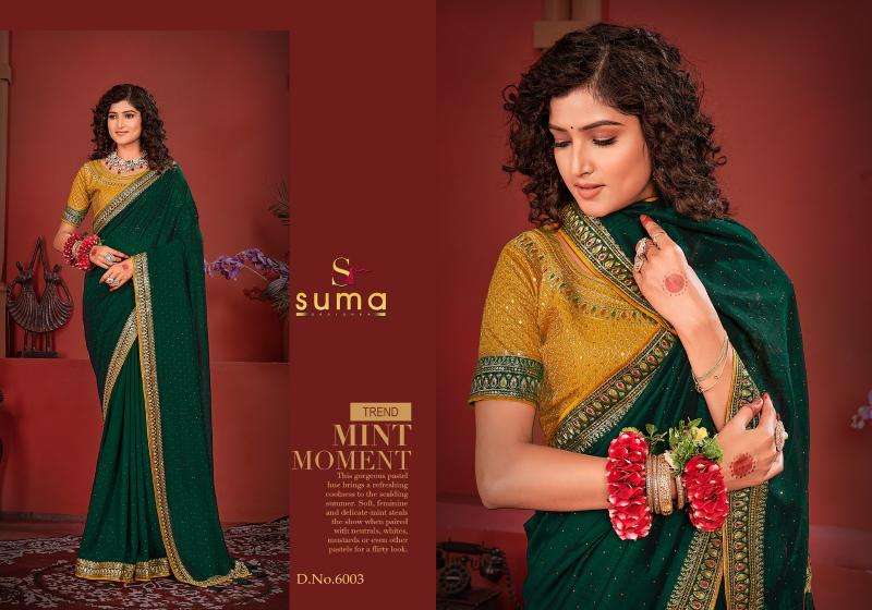 SUMA PRESENTS AVIKYA 6001- 6010 VICHITRA DESIGNER SAREE WITH BLOUSE CATALOG WHOLESALER AND EXPORTER 