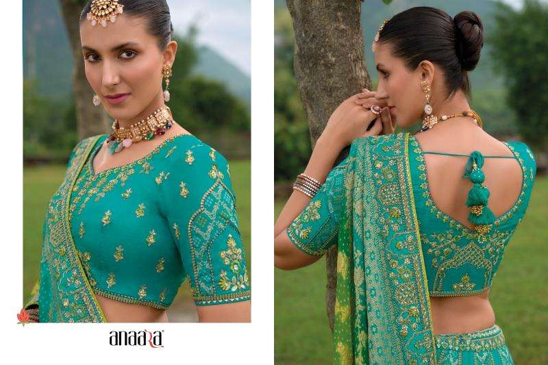 TATHASTU PRESENTS ANAARA 7401-7413 SERIES SILK WITH KHATLI WORK UNSTITCH LEHENGA FOR WEDDING CATALOG WHOLESALER AND EXPORTER 