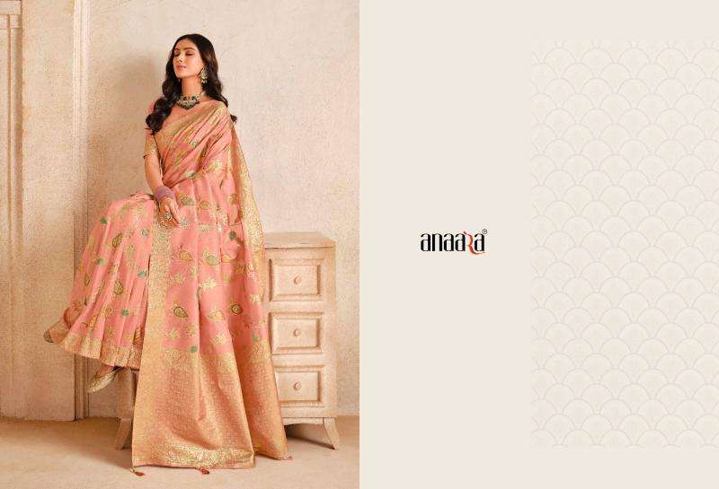 TATHASTU PRESENTS ANAARA 7501- 7508 BEAUTIFUL SILK ZARI WEAVING PARTY WEAR WOMEN SAREES CATALOG WHOLESALER AND EXPORTER IN SURAT