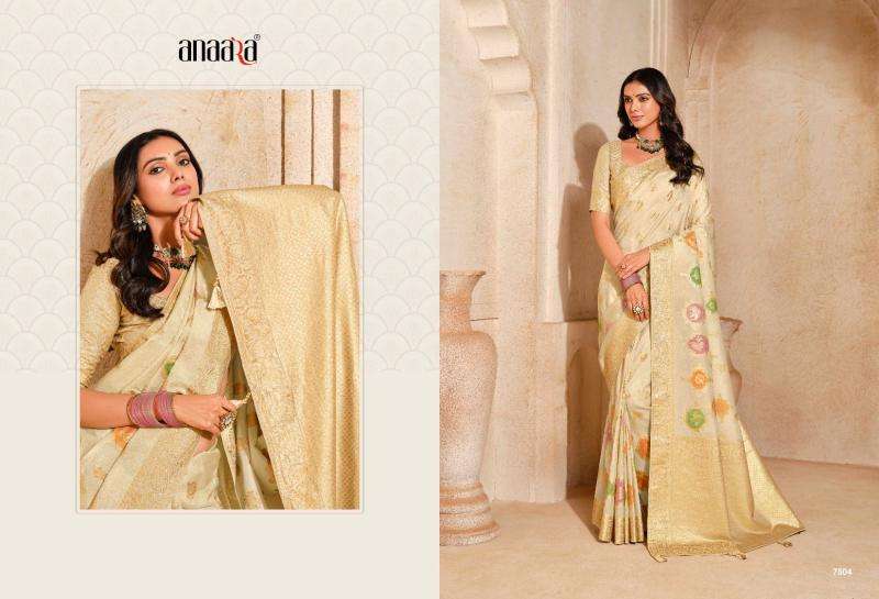 TATHASTU PRESENTS ANAARA 7501- 7508 BEAUTIFUL SILK ZARI WEAVING PARTY WEAR WOMEN SAREES CATALOG WHOLESALER AND EXPORTER IN SURAT