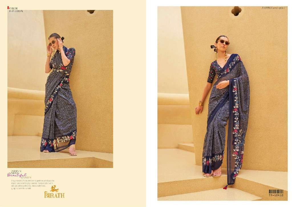 Trirath Presents Allure 10405 -10412 Georgette Exclusive Design Saree With Blouse Catalog Wholesaler And Exporter In Surat
