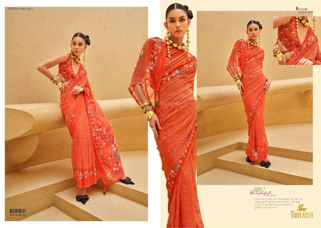 Trirath Presents Allure 10405 -10412 Georgette Exclusive Design Saree With Blouse Catalog Wholesaler And Exporter In Surat