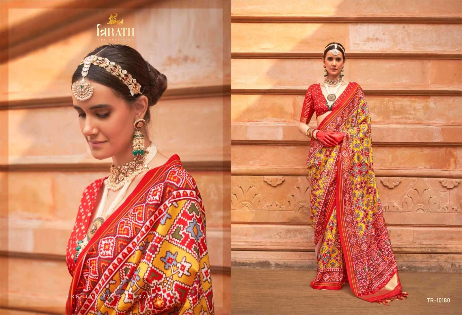 TRIRATH PRESENTS TIRTH PATOLA 10172-10177 FUNCTION WEAR TRADITIONAL SAREES CATALOG WHOLESALER AND EXPORTER 