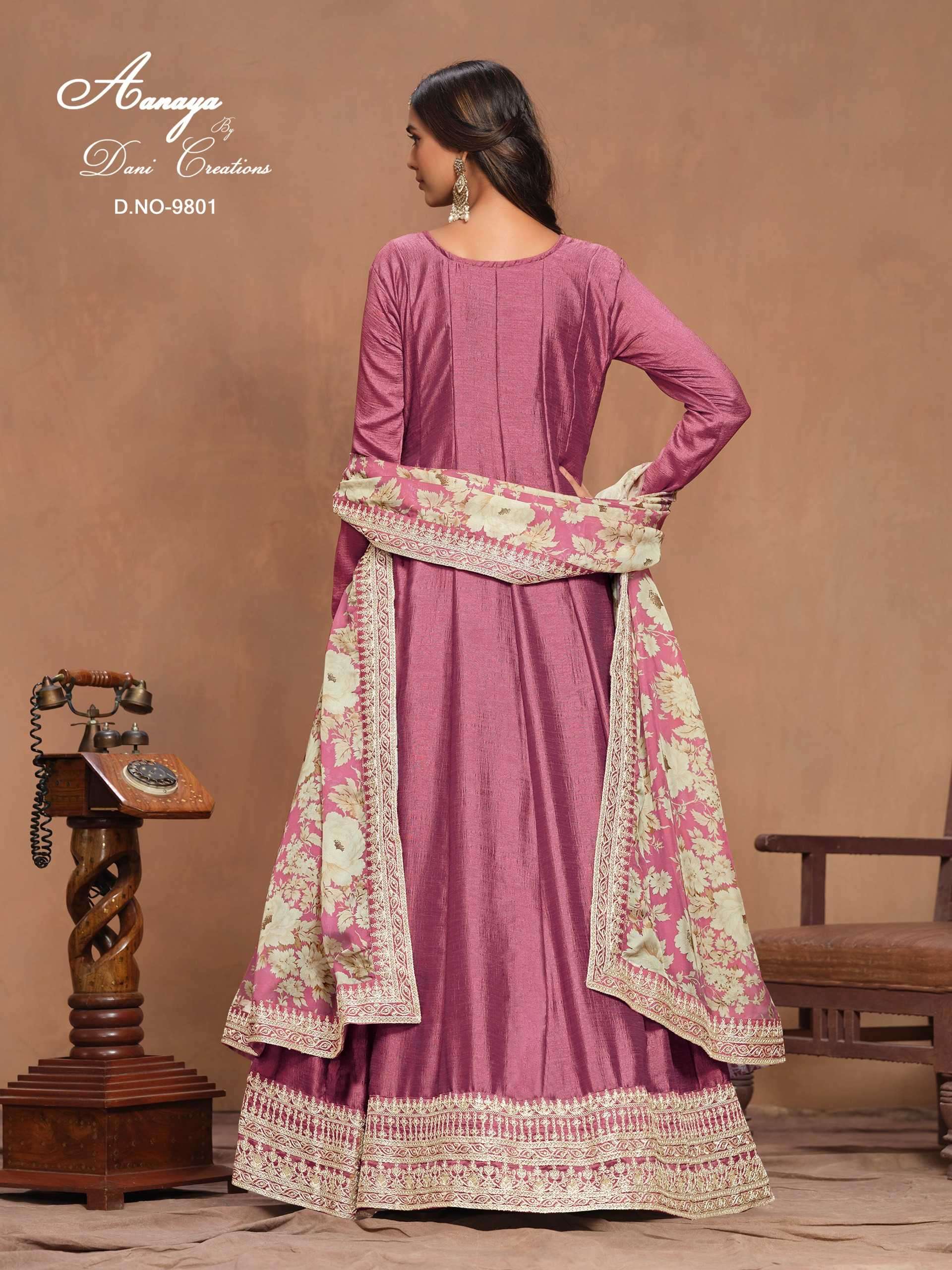 TWISHA PRESENTS AANAYA VOL-198 ART SILK LATEST PARTY WEAR UNSTITCH GOWN CATALOG WHOLESALER AND EXPORTER 