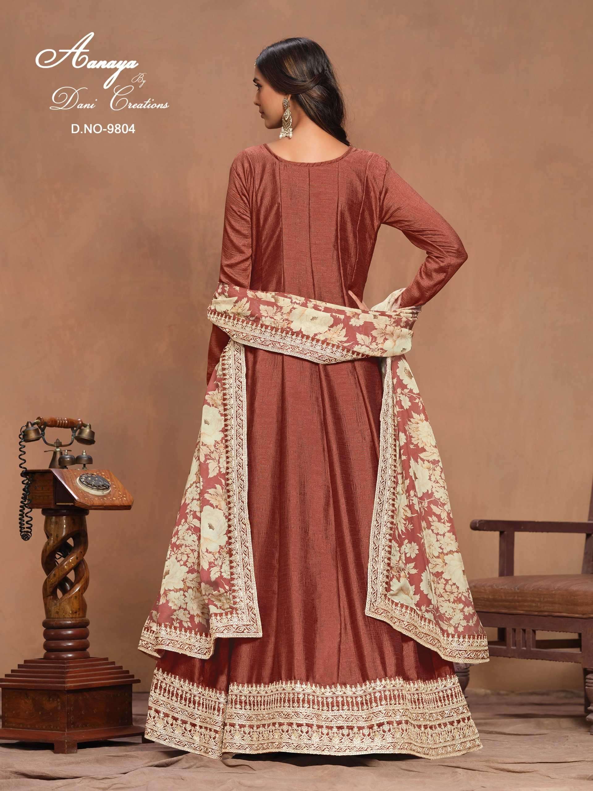 TWISHA PRESENTS AANAYA VOL-198 ART SILK LATEST PARTY WEAR UNSTITCH GOWN CATALOG WHOLESALER AND EXPORTER 