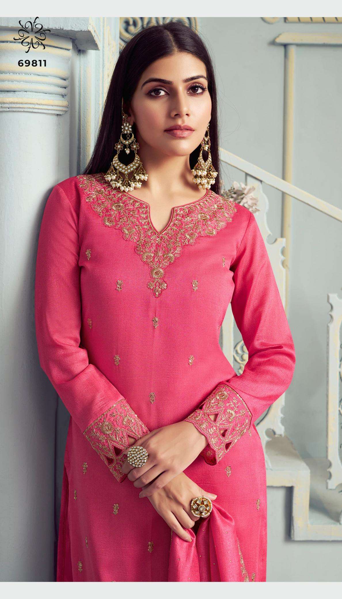 VINAY PRESENTS KULEESH SHAHEEN VOL-8 GEORGETTE SILK LATEST INDIAN WEAR SALWAR SUITS CATALOG WHOLESALER AND EXPORTER 