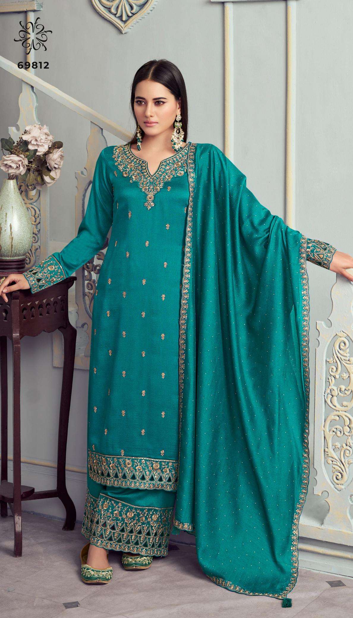 VINAY PRESENTS KULEESH SHAHEEN VOL-8 GEORGETTE SILK LATEST INDIAN WEAR SALWAR SUITS CATALOG WHOLESALER AND EXPORTER 