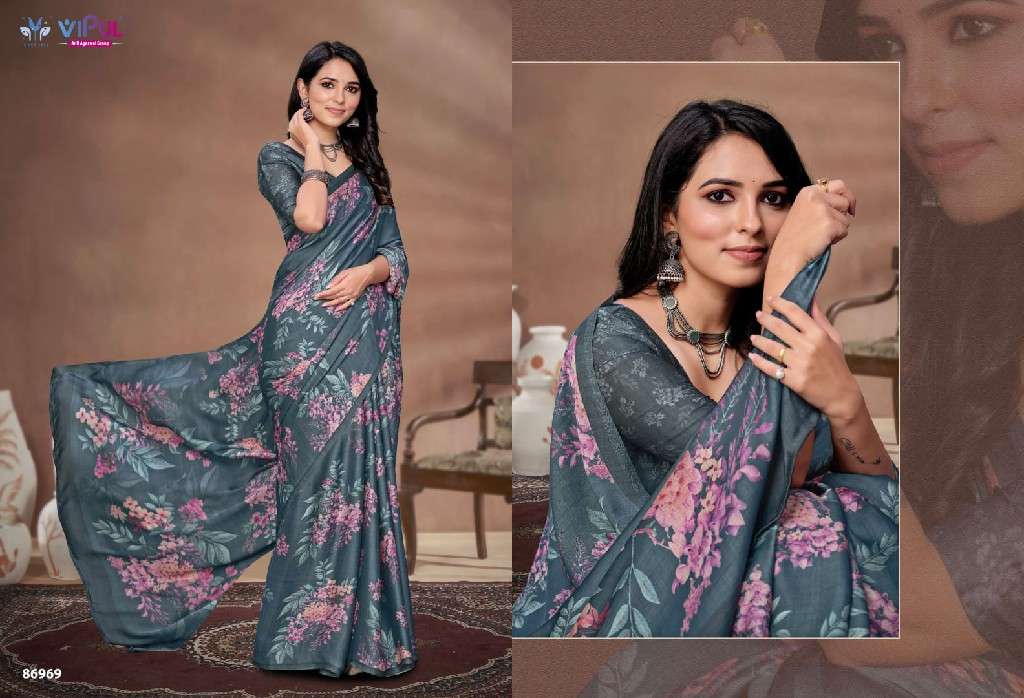 VIPUL FASHION PRESENTS AKASAA SATIN SILK SAREES CATALOG WHOLESALER AND EXPORTER IN SURAT 