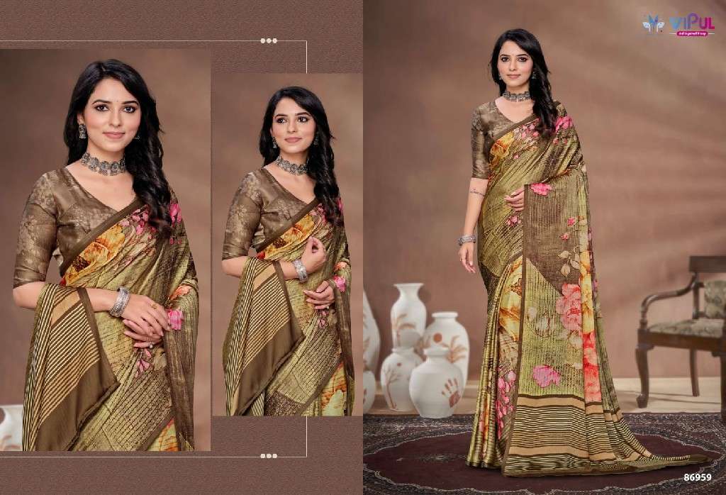 VIPUL FASHION PRESENTS AKASAA SATIN SILK SAREES CATALOG WHOLESALER AND EXPORTER IN SURAT 