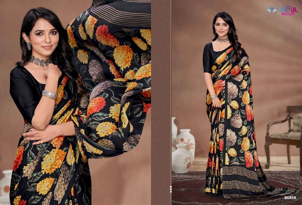 VIPUL FASHION PRESENTS AKASAA SATIN SILK SAREES CATALOG WHOLESALER AND EXPORTER IN SURAT 