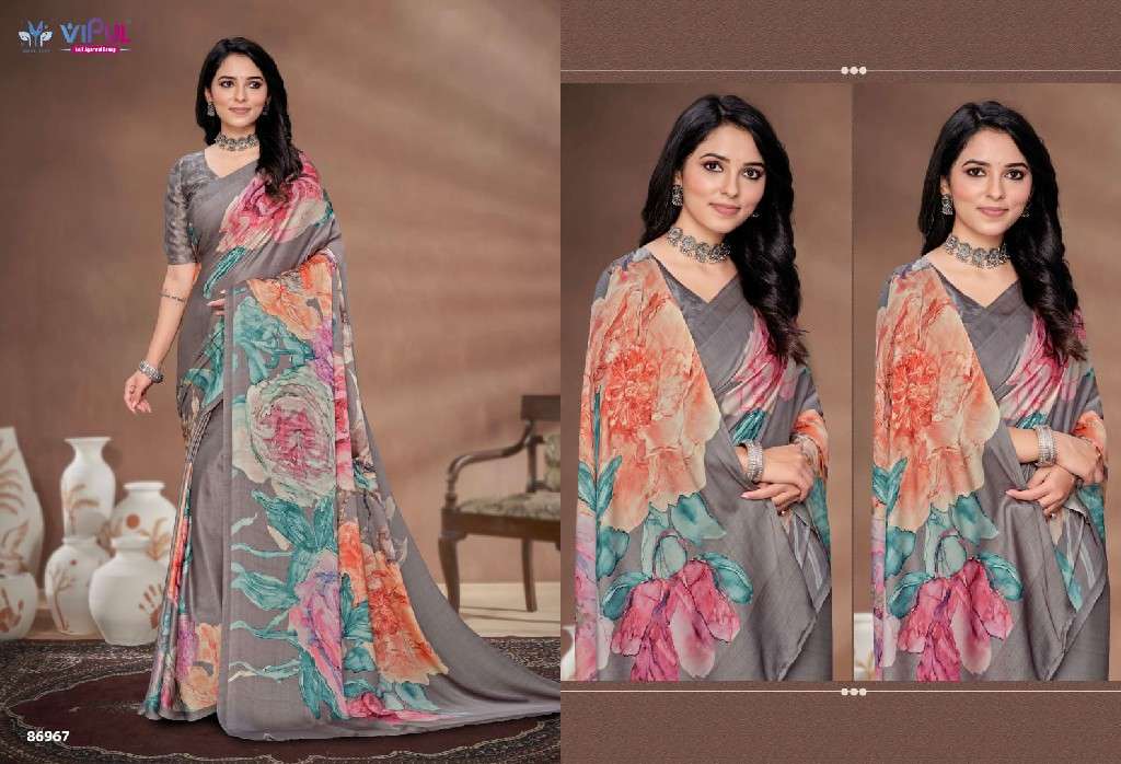 VIPUL FASHION PRESENTS AKASAA SATIN SILK SAREES CATALOG WHOLESALER AND EXPORTER IN SURAT 