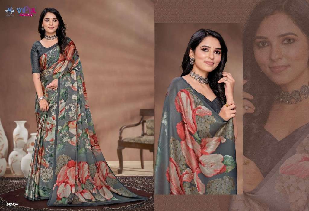 VIPUL FASHION PRESENTS AKASAA SATIN SILK SAREES CATALOG WHOLESALER AND EXPORTER IN SURAT 