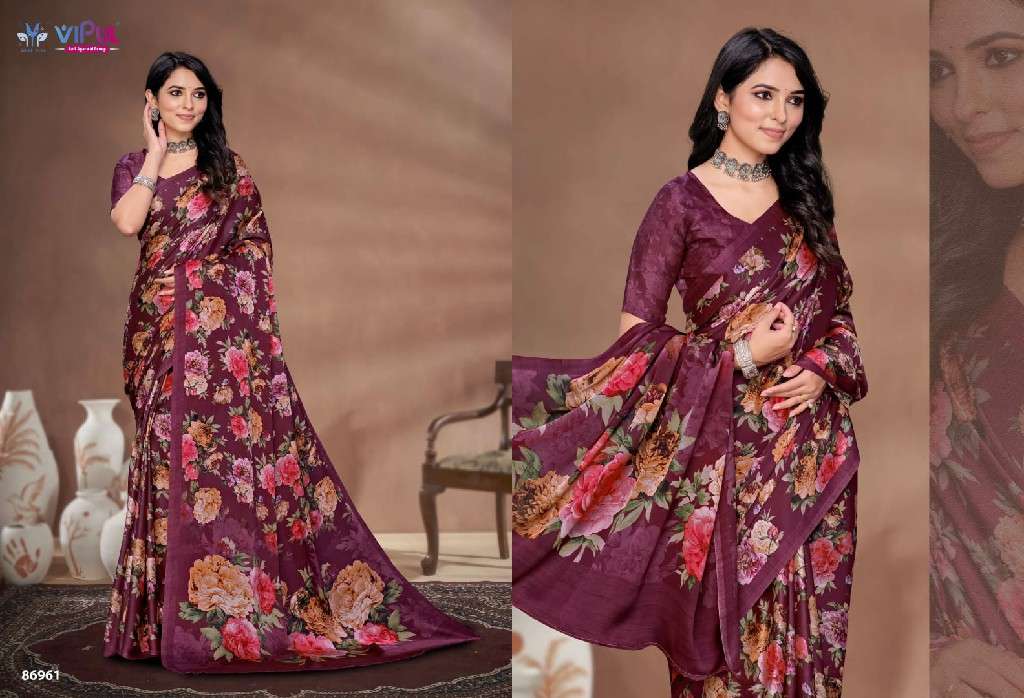 VIPUL FASHION PRESENTS AKASAA SATIN SILK SAREES CATALOG WHOLESALER AND EXPORTER IN SURAT 