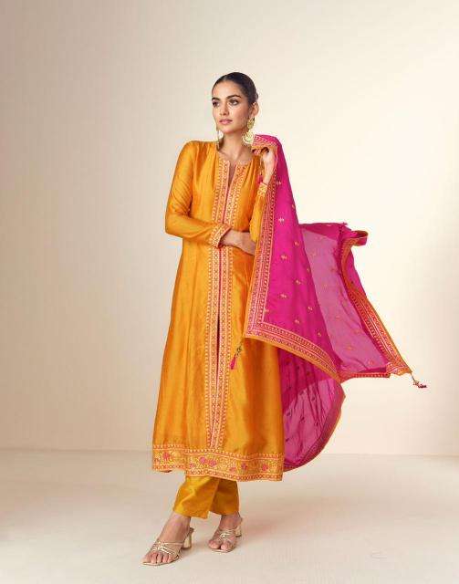 AASHIRWAD CREATION PRESENTS AZARA SILK READYMADE EXCLUSIVE DESIGN 3PCS DRESS CATALOG WHOLESALER AND EXPORTER 