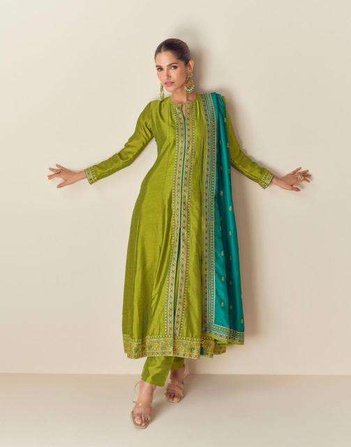 AASHIRWAD CREATION PRESENTS AZARA SILK READYMADE EXCLUSIVE DESIGN 3PCS DRESS CATALOG WHOLESALER AND EXPORTER 