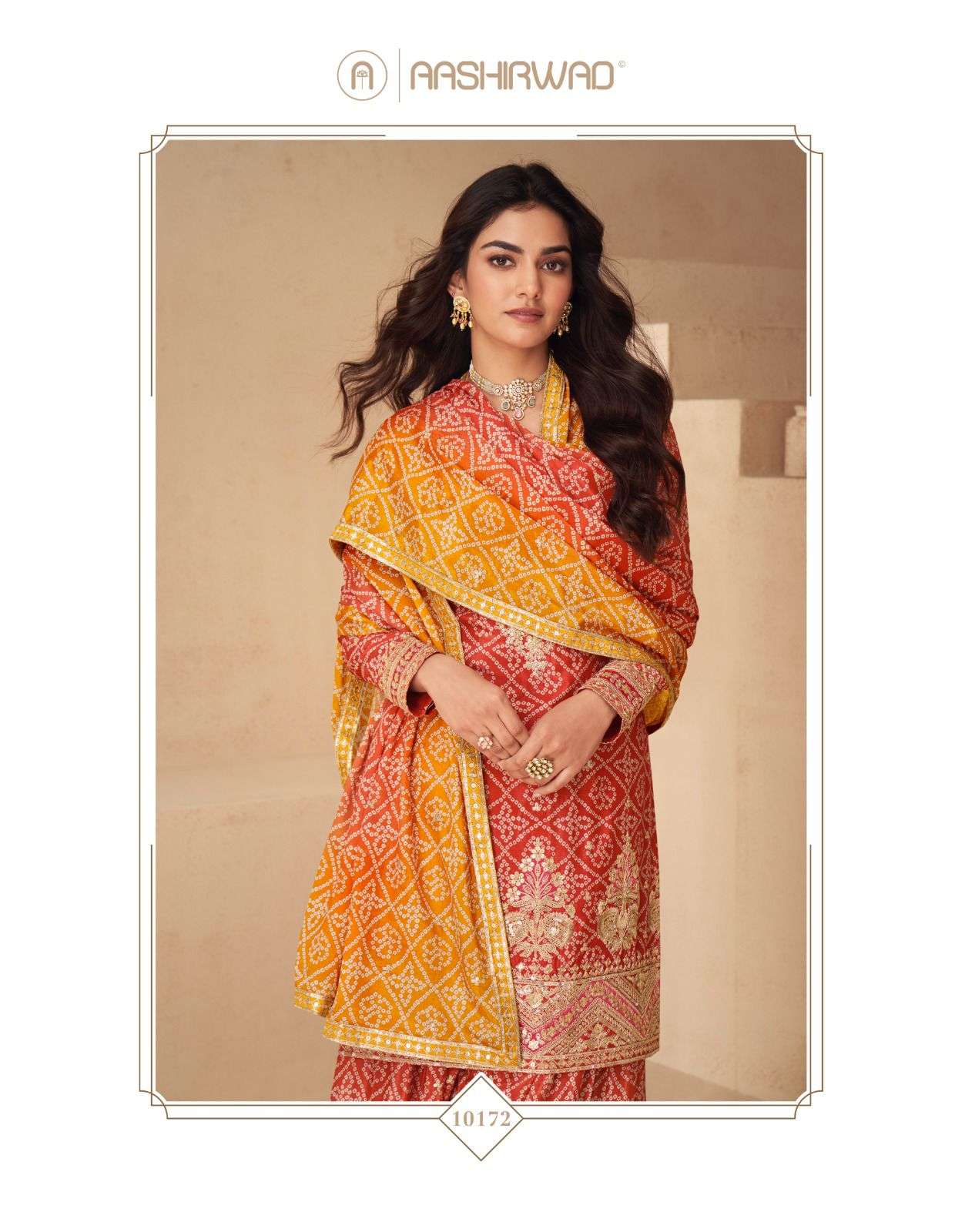 ASHIRWAD PRESENTS NETRA CHINON SILK OCCASION WEAR FULL STITCH PLAZZO STYLE 3PCS SALWAR SUITS CATALOG WHOLESALER AND EXPORTER 