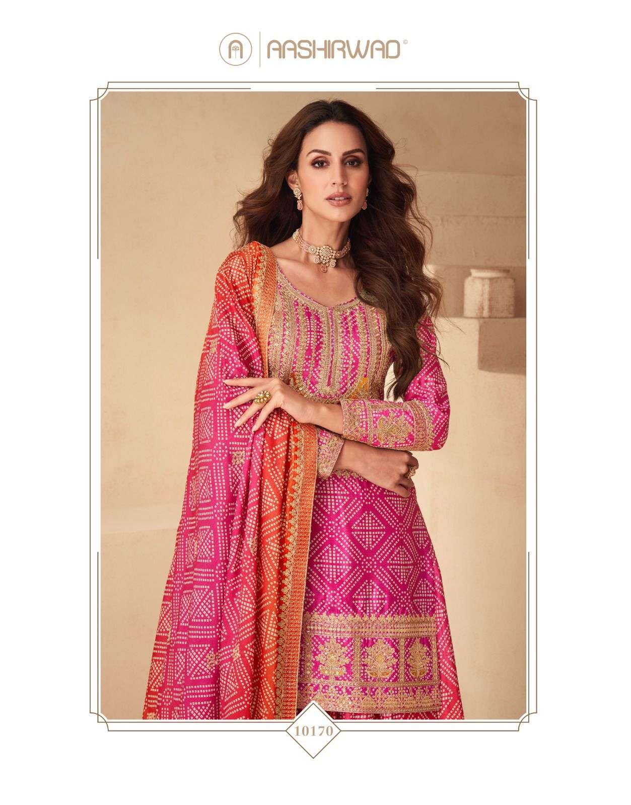 ASHIRWAD PRESENTS NETRA CHINON SILK OCCASION WEAR FULL STITCH PLAZZO STYLE 3PCS SALWAR SUITS CATALOG WHOLESALER AND EXPORTER 