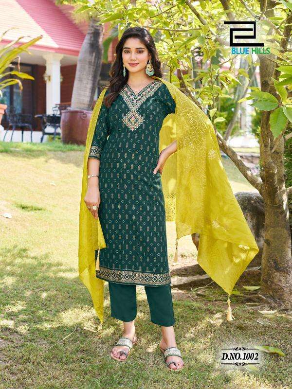 BLUE HILLS PRESENTS LAKSHMI VOL-1 READYMADE RAYON PLUS SIZE LUXURIOUS SUIT FOR WOMEN 