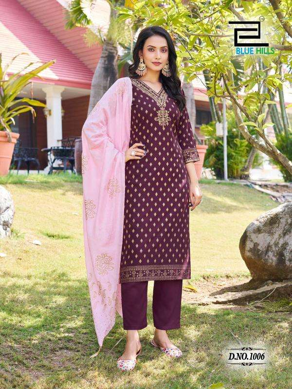 BLUE HILLS PRESENTS LAKSHMI VOL-1 READYMADE RAYON PLUS SIZE LUXURIOUS SUIT FOR WOMEN 