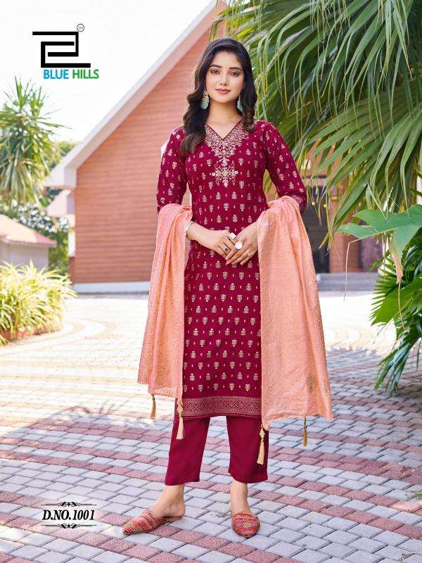 BLUE HILLS PRESENTS LAKSHMI VOL-1 READYMADE RAYON PLUS SIZE LUXURIOUS SUIT FOR WOMEN 