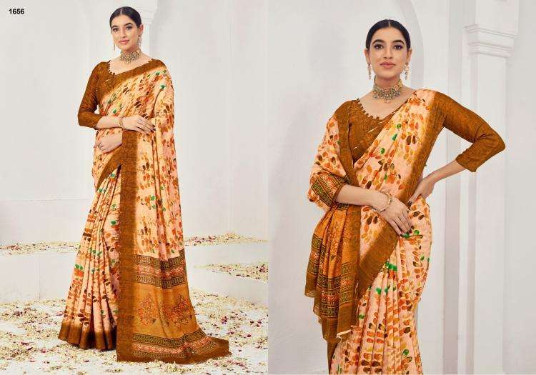 JIVORA PRESENTS SAMUI SIGNATURE NATURAL SILK VISCOSE 1651-1657 DAILY WEAR FANCY SAREES  CATALOG WHOLESALER AND EXPORTER 