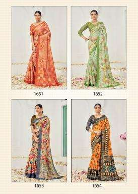 JIVORA PRESENTS SAMUI SIGNATURE NATURAL SILK VISCOSE 1651-1657 DAILY WEAR FANCY SAREES  CATALOG WHOLESALER AND EXPORTER 