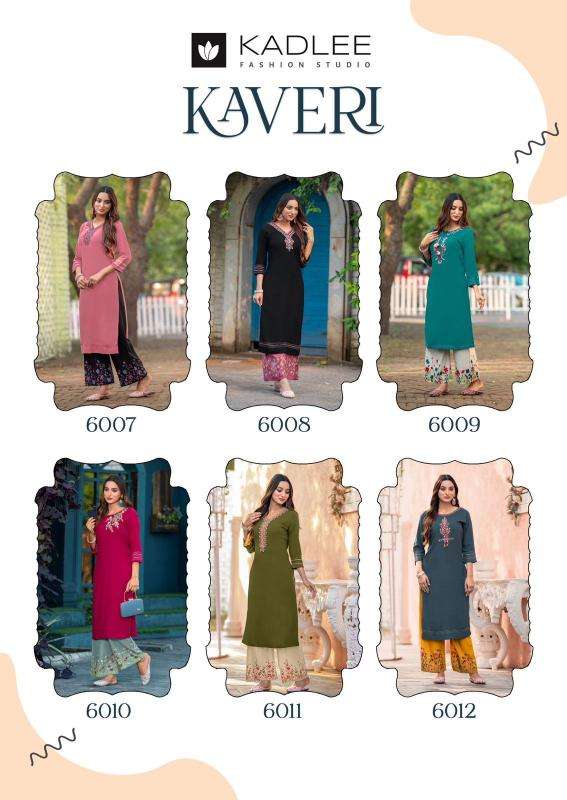 KADLEE PRESENTS KAVERI VOL-2 FULLY STITCH RAYON CLASSIC LOOK KURTI WITH PLAZZO  CATALOG WHOLESALER AND EXPORTER IN SURAT 