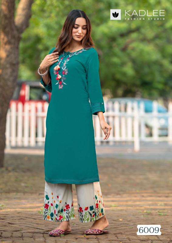 KADLEE PRESENTS KAVERI VOL-2 FULLY STITCH RAYON CLASSIC LOOK KURTI WITH PLAZZO  CATALOG WHOLESALER AND EXPORTER IN SURAT 