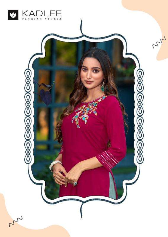 KADLEE PRESENTS KAVERI VOL-2 FULLY STITCH RAYON CLASSIC LOOK KURTI WITH PLAZZO  CATALOG WHOLESALER AND EXPORTER IN SURAT 