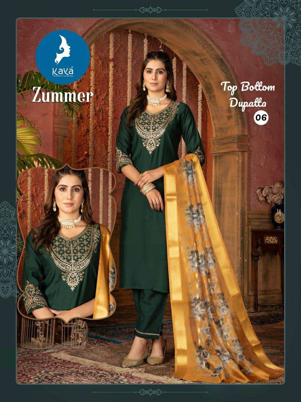 KAYA PRESENT ZUMMER DESIGNER READYMADE SILK PARTY WEAR KURTIS CATALOG WHOLESALER AND EXPORTER 
