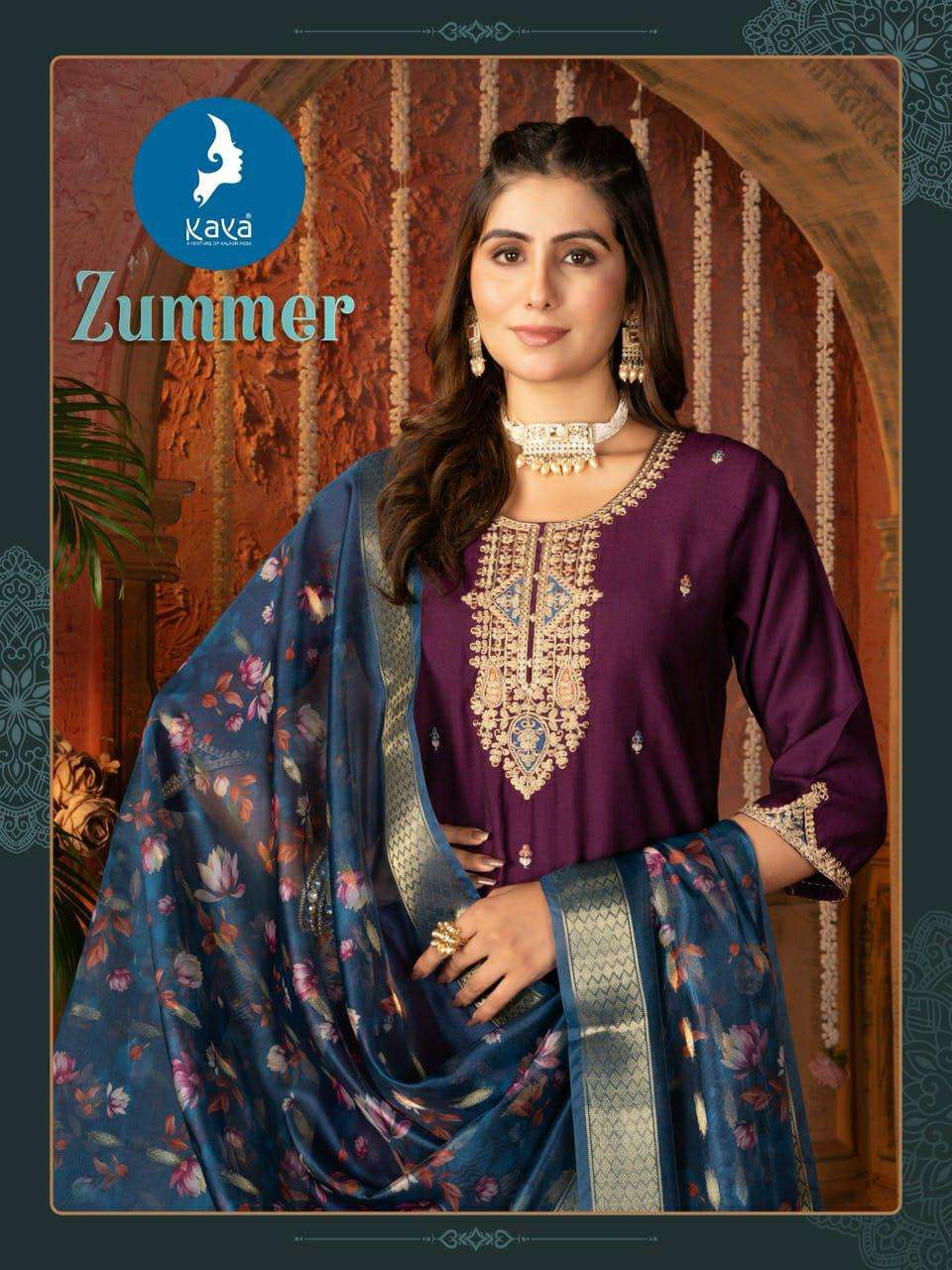 KAYA PRESENT ZUMMER DESIGNER READYMADE SILK PARTY WEAR KURTIS CATALOG WHOLESALER AND EXPORTER 