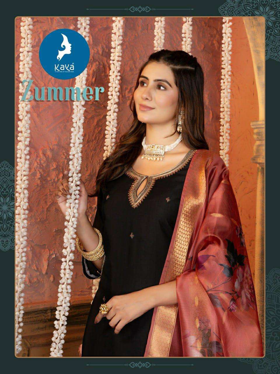 KAYA PRESENT ZUMMER DESIGNER READYMADE SILK PARTY WEAR KURTIS CATALOG WHOLESALER AND EXPORTER 