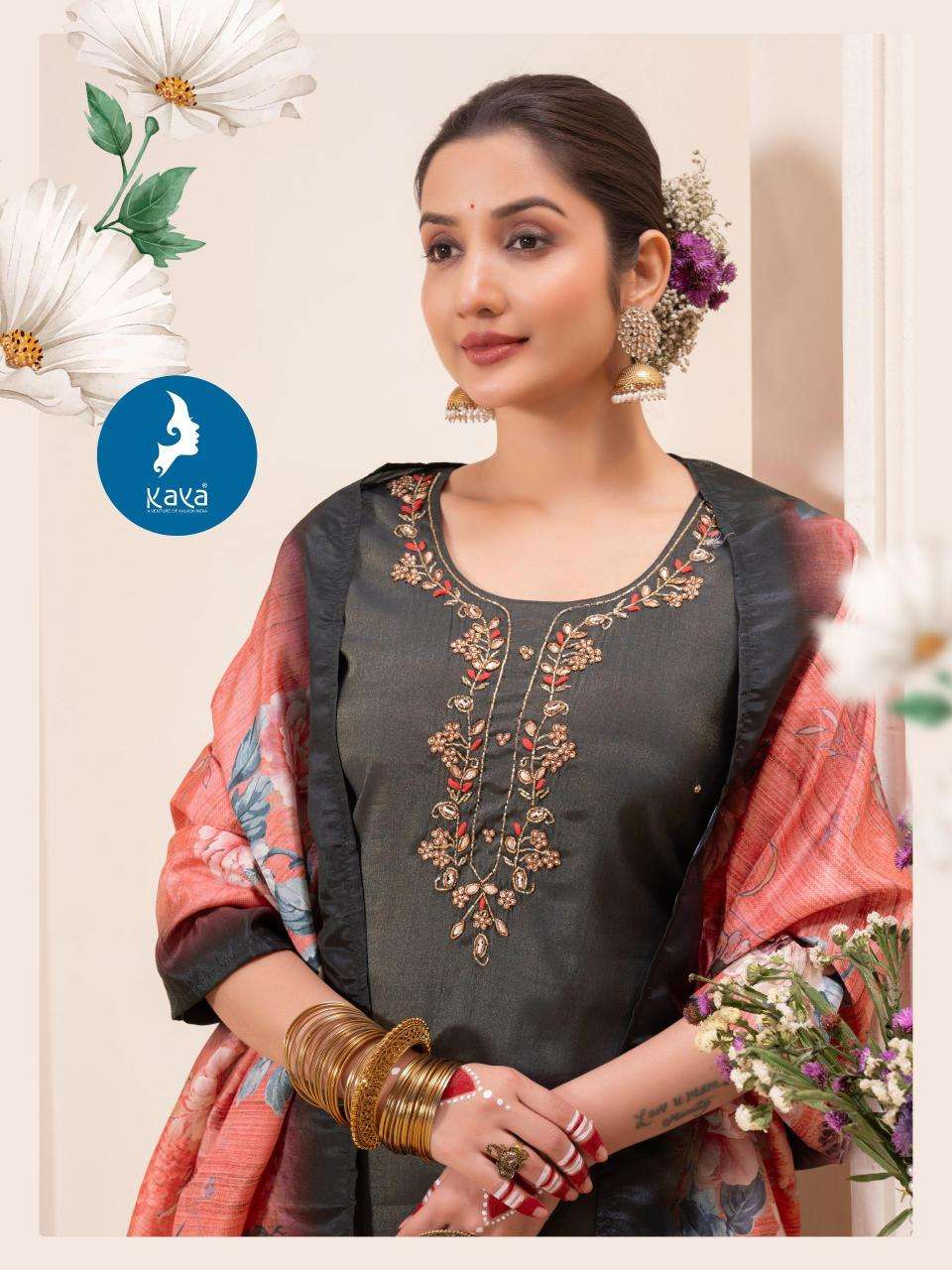 KAYA PRESENTS KRISHTI RÓMAN SHIMMER READYMADE NEW KURTIS CATALOG WHOLESALER AND EXPORTER 