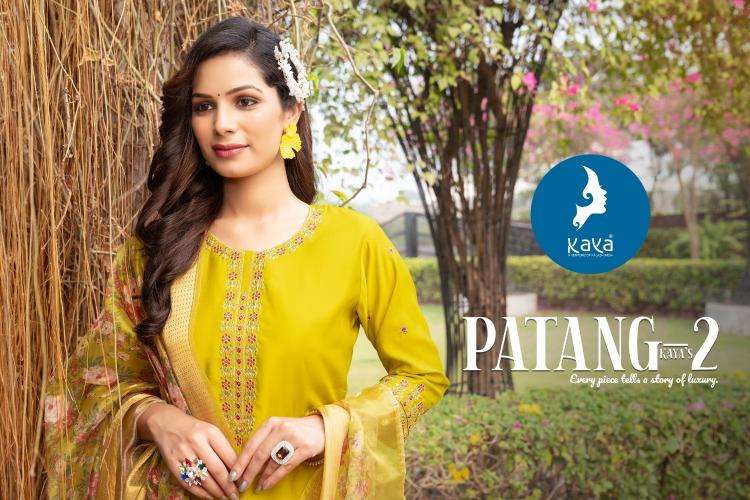 KAYA PRESENTS PATANG VOL-2 ROMAN SILK FULLY STITCH BIG SIZE UNIQUE KURTIS CATALOG WHOLESALER AND EXPORTER 