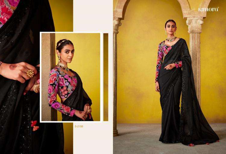 KIMORA PRESENTS DIVANI FANCY LUXURIOUS HIT DESIGN SAREES FOR WOMEN CATALOG WHOLESALER AND EXPORTER 