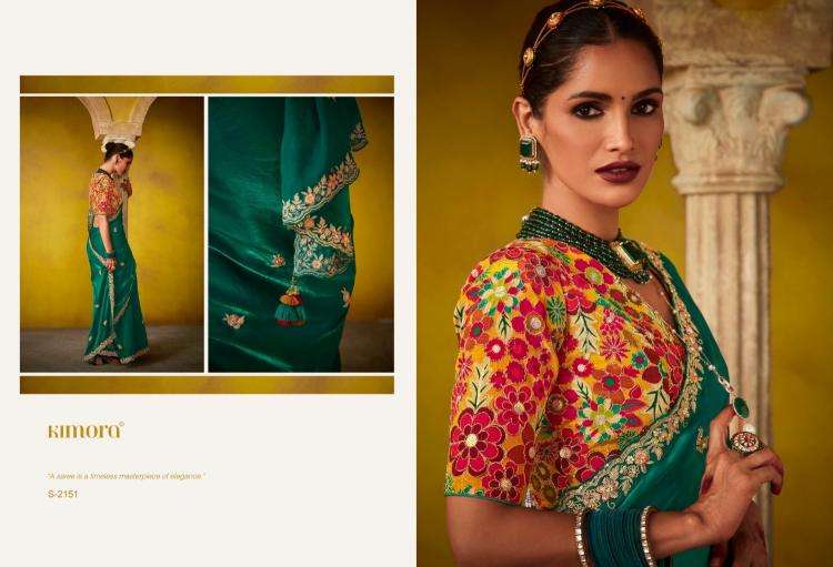 KIMORA PRESENTS DIVANI FANCY LUXURIOUS HIT DESIGN SAREES FOR WOMEN CATALOG WHOLESALER AND EXPORTER 