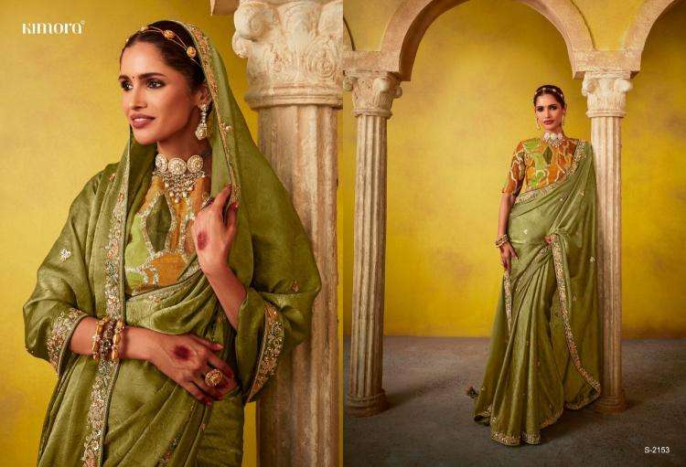KIMORA PRESENTS DIVANI FANCY LUXURIOUS HIT DESIGN SAREES FOR WOMEN CATALOG WHOLESALER AND EXPORTER 