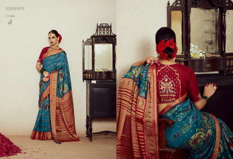 KIMORA PRESENTS MEERA VOL-14 17021-17031 BRASSO GORGEOUS LOOK SAREES CATALOG WHOLESALER AND EXPORTER 