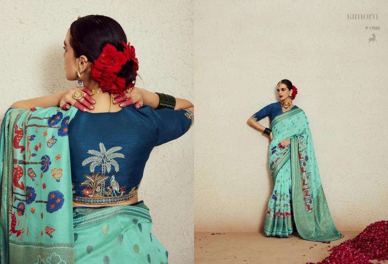 KIMORA PRESENTS MEERA VOL-14 17021-17031 BRASSO GORGEOUS LOOK SAREES CATALOG WHOLESALER AND EXPORTER 