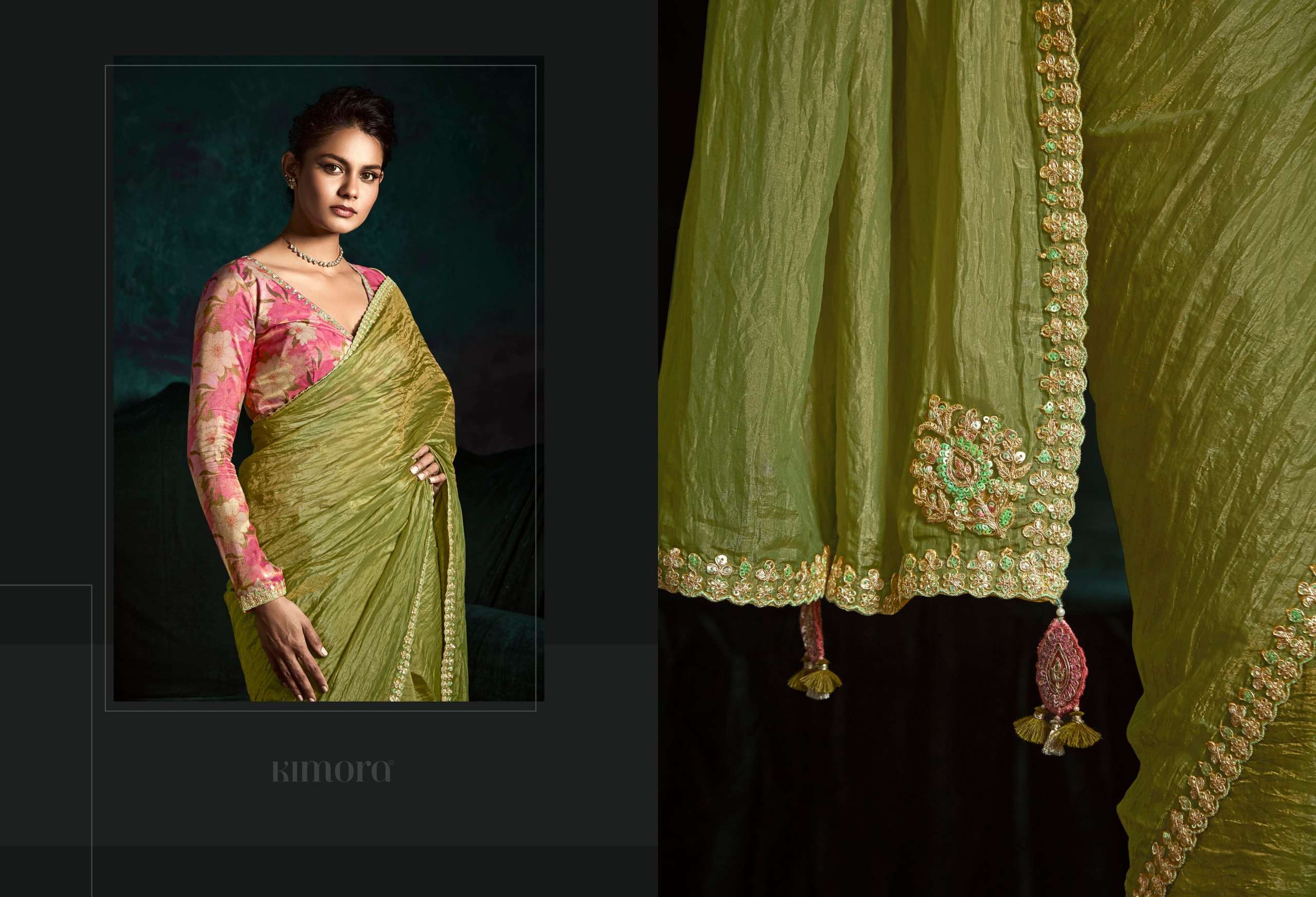 KIMORA PRESENTS RANGAT VOL-2 FANCY PARTY WEAR SAREES CATALOG WHOLESALER AND EXPORTER IN SURAT