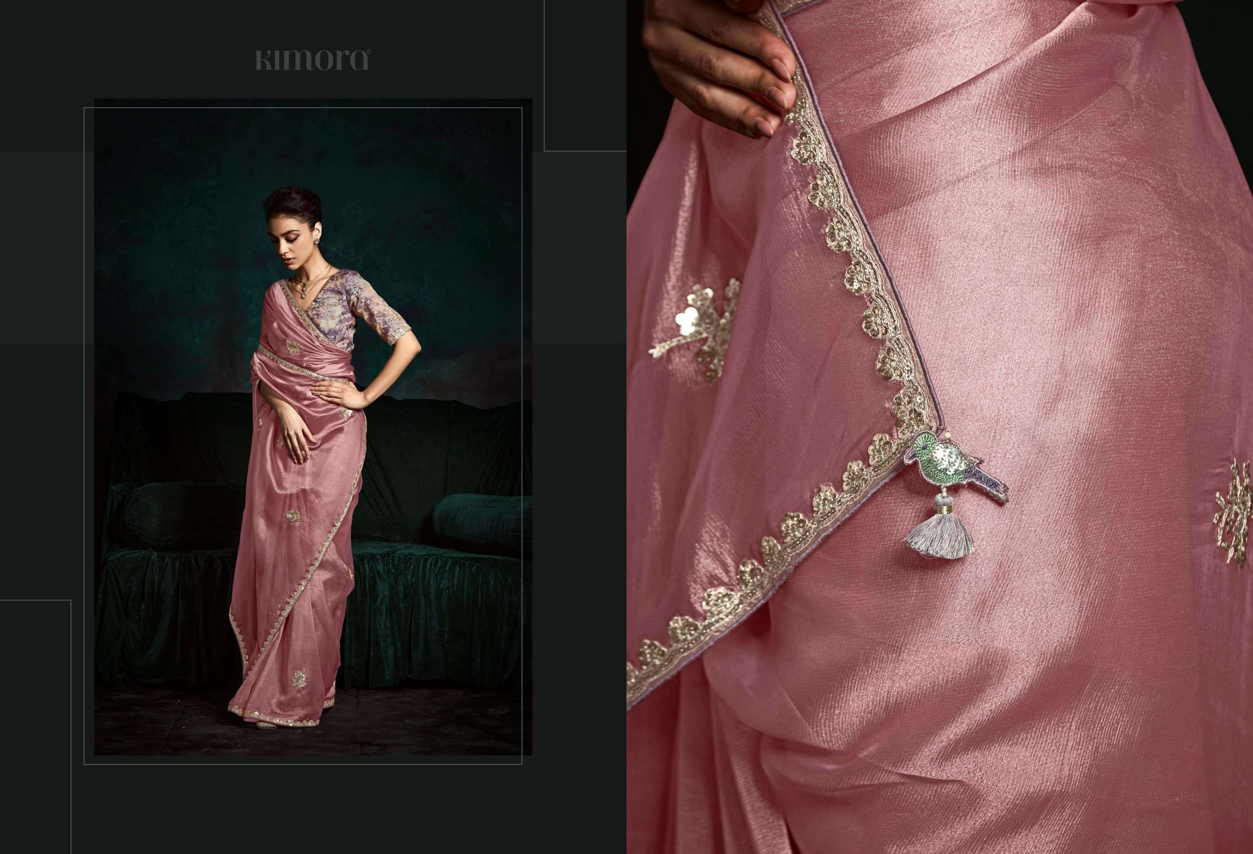 KIMORA PRESENTS RANGAT VOL-2 FANCY PARTY WEAR SAREES CATALOG WHOLESALER AND EXPORTER IN SURAT
