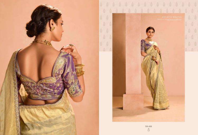 KIMORA PRESENTS SINDHURI UTSAV ZARI TISSUE SILK WEAVING WORK TRADITIONAL WEAR SAREES CATALOG WHOLESALER AND EXPORTER IN SURAT