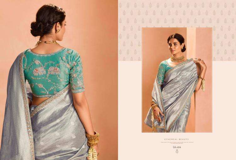 KIMORA PRESENTS SINDHURI UTSAV ZARI TISSUE SILK WEAVING WORK TRADITIONAL WEAR SAREES CATALOG WHOLESALER AND EXPORTER IN SURAT