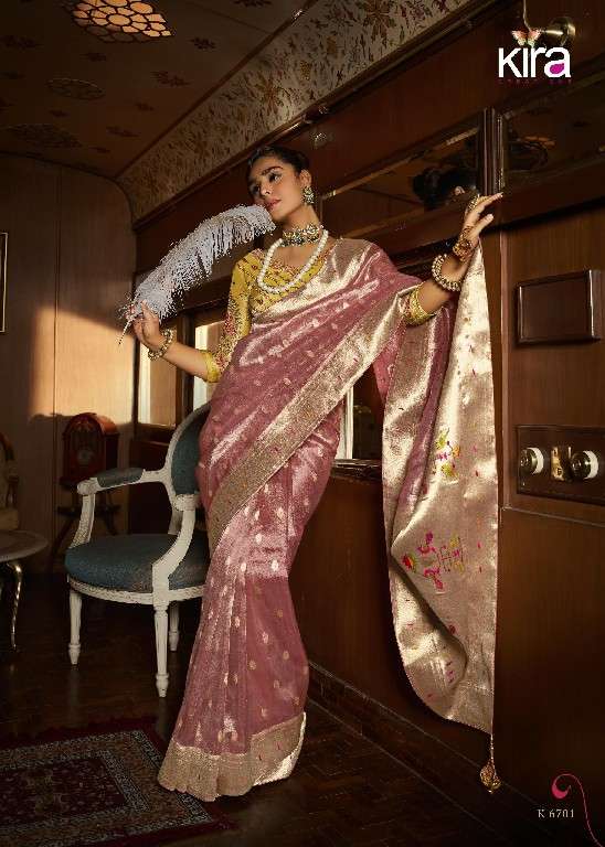 KIRA CREATION PRESENTS KOSKI VISCOSE TISUUE 6701-6706 SERIES SHOP ELEGANT SAREES FOR WEDDING