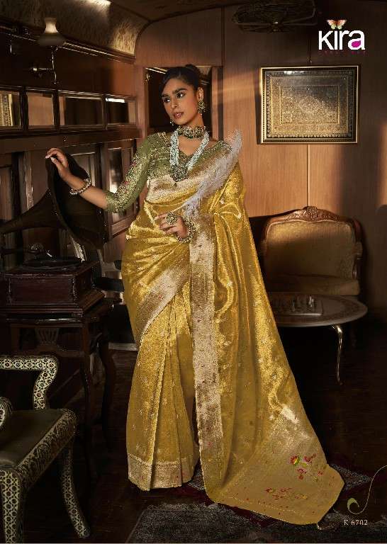 KIRA CREATION PRESENTS KOSKI VISCOSE TISUUE 6701-6706 SERIES SHOP ELEGANT SAREES FOR WEDDING