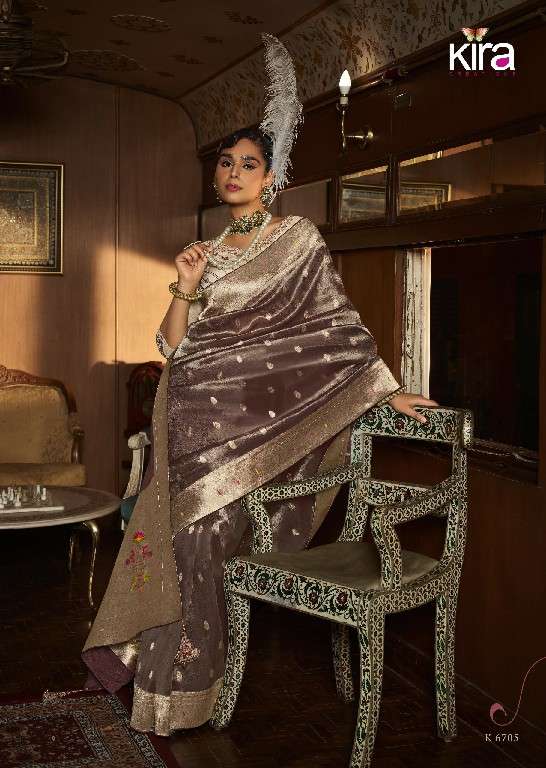 KIRA CREATION PRESENTS KOSKI VISCOSE TISUUE 6701-6706 SERIES SHOP ELEGANT SAREES FOR WEDDING
