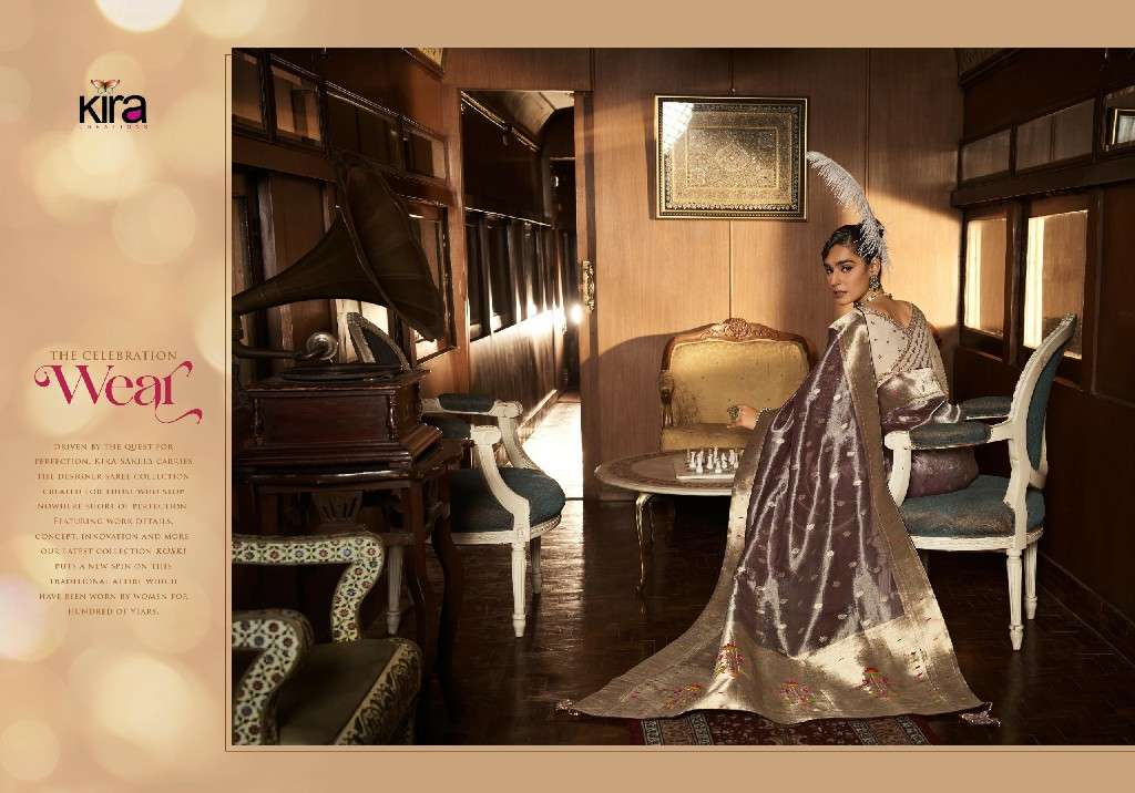 KIRA CREATION PRESENTS KOSKI VISCOSE TISUUE 6701-6706 SERIES SHOP ELEGANT SAREES FOR WEDDING