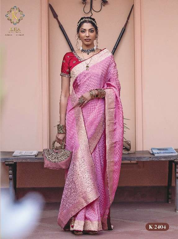 Kira Creation Presents Kyaara Silk Vol-2 Wholesale Pure Viscose Dola Embroidered Blouse Sarees Catalog Wholesaler And Exporter 