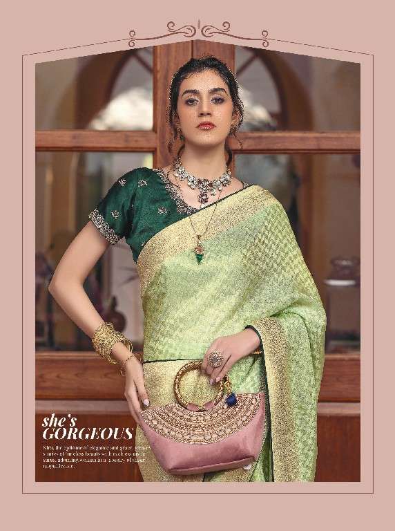 Kira Creation Presents Kyaara Silk Vol-2 Wholesale Pure Viscose Dola Embroidered Blouse Sarees Catalog Wholesaler And Exporter 
