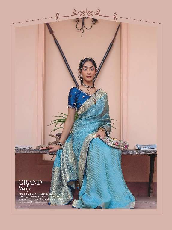 Kira Creation Presents Kyaara Silk Vol-2 Wholesale Pure Viscose Dola Embroidered Blouse Sarees Catalog Wholesaler And Exporter 